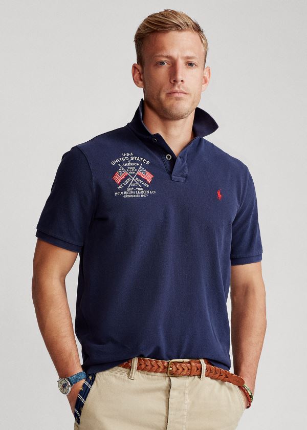 Polo Ralph Lauren Classic Fit Americana Polo Herre Danmark (VSGAB9758)